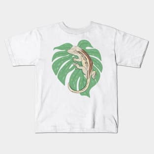 Gargoyle Gecko & Monstera Kids T-Shirt